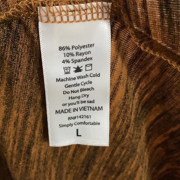 Large Orange/Black LuLaRoe Carly Dress - Picture 4 of 4